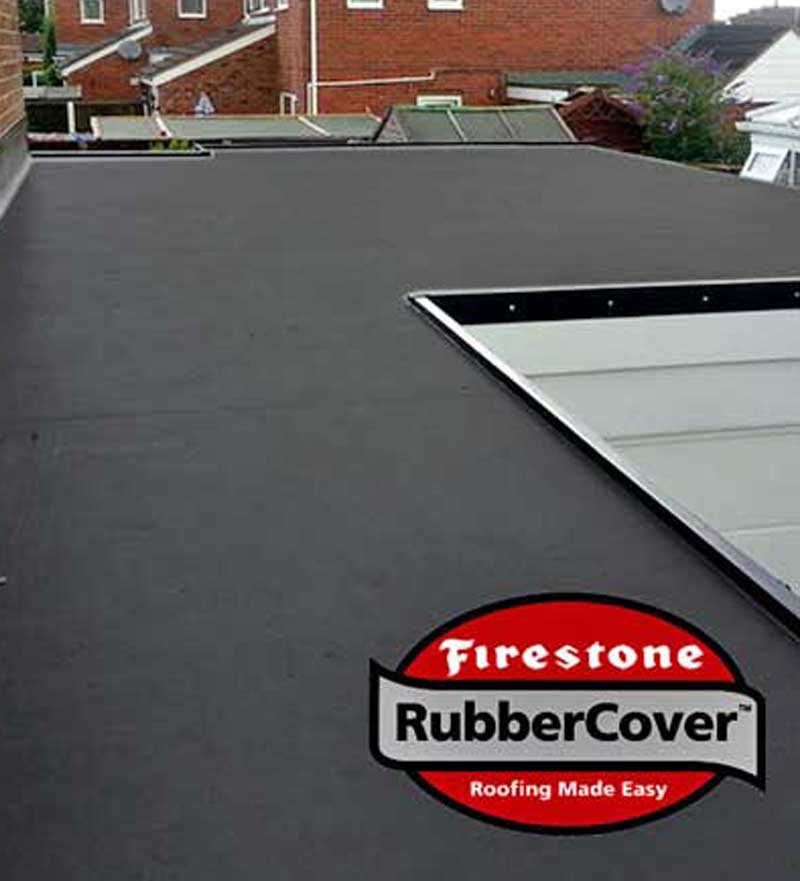 Firestone flat roof installation by Conservandsave