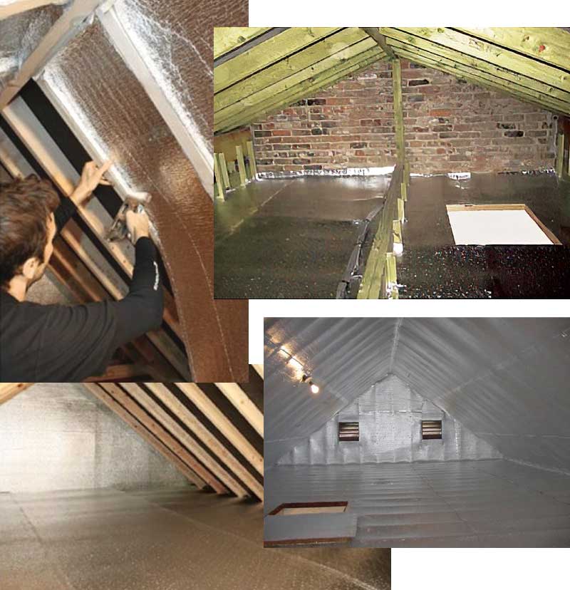 Conservandsave loft insulation installed in a roof space